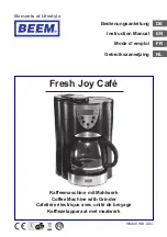 Preview for 1 page of Beem Fresh Joy Cafe Instruction Manual