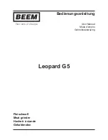 Предварительный просмотр 1 страницы Beem Leopard G5 User Manual