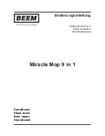 Beem Miracle Mop 9 in 1 Operating Instructions Manual preview