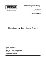 Preview for 1 page of Beem Multi-back Topclass 5 in 1 User Manual