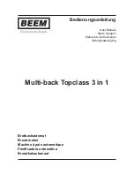 Preview for 1 page of Beem Multi-back Topclass User Manual