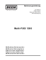 Preview for 1 page of Beem Multi-FiXX 1300 User Manual