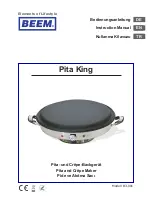 Beem Pita King Instruction Manual preview