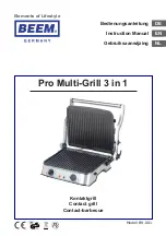 Beem Pro Multi-Grill 3 in 1 B9.001 Instruction Manual предпросмотр