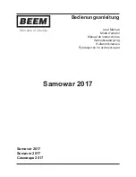 Предварительный просмотр 1 страницы Beem Samowar 2017 User Manual