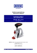 Предварительный просмотр 1 страницы Beem Shark de Luxe Instruction Manual