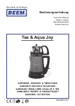 Preview for 1 page of Beem Tea & Aqua Joy Instruction Manual