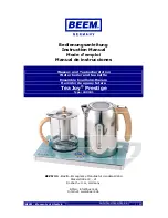 Beem Tea Joy Prestige Instruction Manual preview