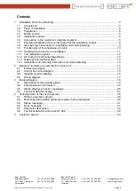 Preview for 2 page of BEER Cold Rack / Refrigerated Display Cabinets Installation And Programming Manual