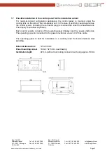 Preview for 6 page of BEER Cold Rack / Refrigerated Display Cabinets Installation And Programming Manual