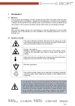 Preview for 4 page of BEER Culinario Touch Installation And Operating Manual Installation And Operating Manual