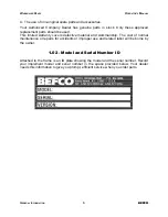 Предварительный просмотр 5 страницы BEFCO DR0-308 Operator'S Manual