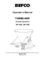 Предварительный просмотр 1 страницы BEFCO TURBO-HOP 301-300 Operator'S Manual