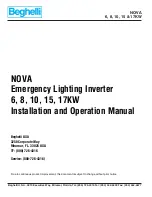 Beghelli NOVA NV-10KW Installation And Operation Manual preview