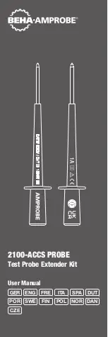 Предварительный просмотр 1 страницы Beha-Amprobe 2100-ACCS PROBE User Manual