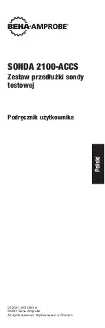 Предварительный просмотр 39 страницы Beha-Amprobe 2100-ACCS PROBE User Manual