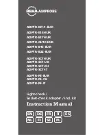 Preview for 1 page of Beha-Amprobe ADPTR-B15-EUR Instruction Manual