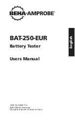 Предварительный просмотр 3 страницы Beha-Amprobe BAT-250-EUR Manual