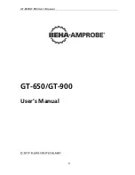 Предварительный просмотр 3 страницы Beha-Amprobe GT-650 User Manual