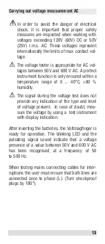 Предварительный просмотр 13 страницы Beha-Amprobe MAGNO VOLTfix Instruction Manual