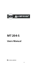 Предварительный просмотр 3 страницы Beha-Amprobe MT204-S User Manual