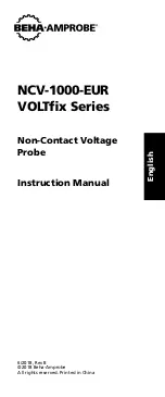 Предварительный просмотр 3 страницы Beha-Amprobe NCV-1000 Instruction Manual