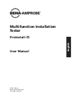 Предварительный просмотр 3 страницы Beha-Amprobe ProInstall-75 User Manual