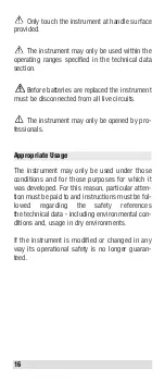 Preview for 16 page of Beha-Amprobe VOLT fix Instruction Manual