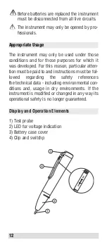 Предварительный просмотр 12 страницы Beha-Amprobe VOLTfix plus Instruction Manual