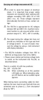 Предварительный просмотр 13 страницы Beha-Amprobe VOLTfix plus Instruction Manual