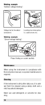 Предварительный просмотр 14 страницы Beha-Amprobe VOLTfix plus Instruction Manual