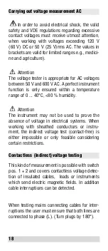 Предварительный просмотр 18 страницы BEHA 2054 Instruction Manual