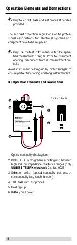 Предварительный просмотр 14 страницы BEHA 9023 Instruction Manual