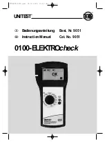 Предварительный просмотр 1 страницы BEHA UNITEST 0100-ELEKTROcheck Instruction Manual