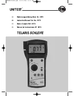 BEHA UNITEST 8978 Instruction Manual предпросмотр