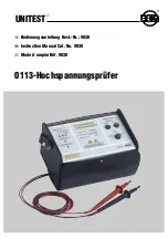 BEHA UNITEST 9030 Instruction Manual preview