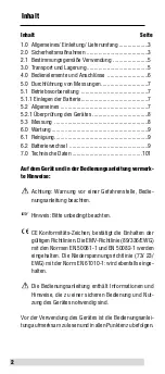 Предварительный просмотр 2 страницы BEHA Unitest 93411 Instruction Manual