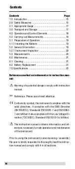 Предварительный просмотр 14 страницы BEHA Unitest 93411 Instruction Manual