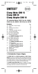 Предварительный просмотр 17 страницы BEHA UNITEST CHB 10 Instruction Manual