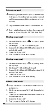 Предварительный просмотр 18 страницы BEHA Unitest CHB 140 Instruction Manual