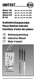 Предварительный просмотр 1 страницы BEHA Unitest DR 705 Instruction Manual