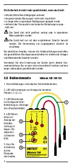 Предварительный просмотр 4 страницы BEHA Unitest DR 705 Instruction Manual