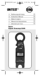 BEHA Unitest Duplex 93486 Instruction Manual предпросмотр