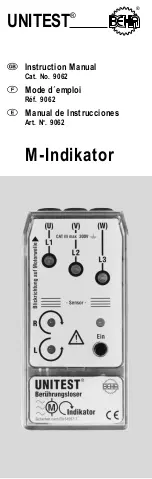 Предварительный просмотр 13 страницы BEHA UNITEST M-Indicator 9062 Instruction Manual