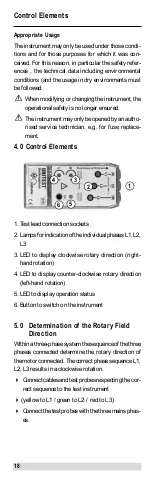 Предварительный просмотр 18 страницы BEHA UNITEST M-Indicator 9062 Instruction Manual