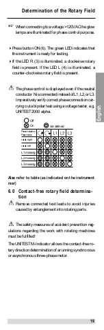 Предварительный просмотр 19 страницы BEHA UNITEST M-Indicator 9062 Instruction Manual