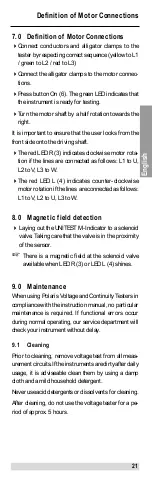 Предварительный просмотр 21 страницы BEHA UNITEST M-Indicator 9062 Instruction Manual