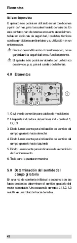 Предварительный просмотр 42 страницы BEHA UNITEST M-Indicator 9062 Instruction Manual