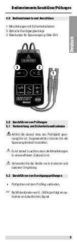 Предварительный просмотр 5 страницы BEHA UNITEST Ohmtest Instruction Manual