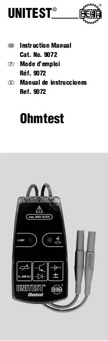 Preview for 9 page of BEHA UNITEST Ohmtest Instruction Manual